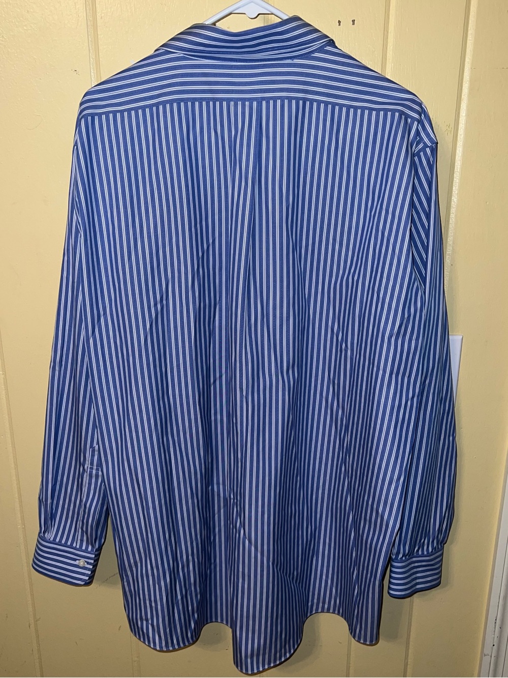 Brooks Brothers Blue White Stripe Traditional Polo Button Up Dress Shirt Size XL - Picture 5 of 8